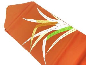 リサイクル　草葉模様織出し名古屋帯